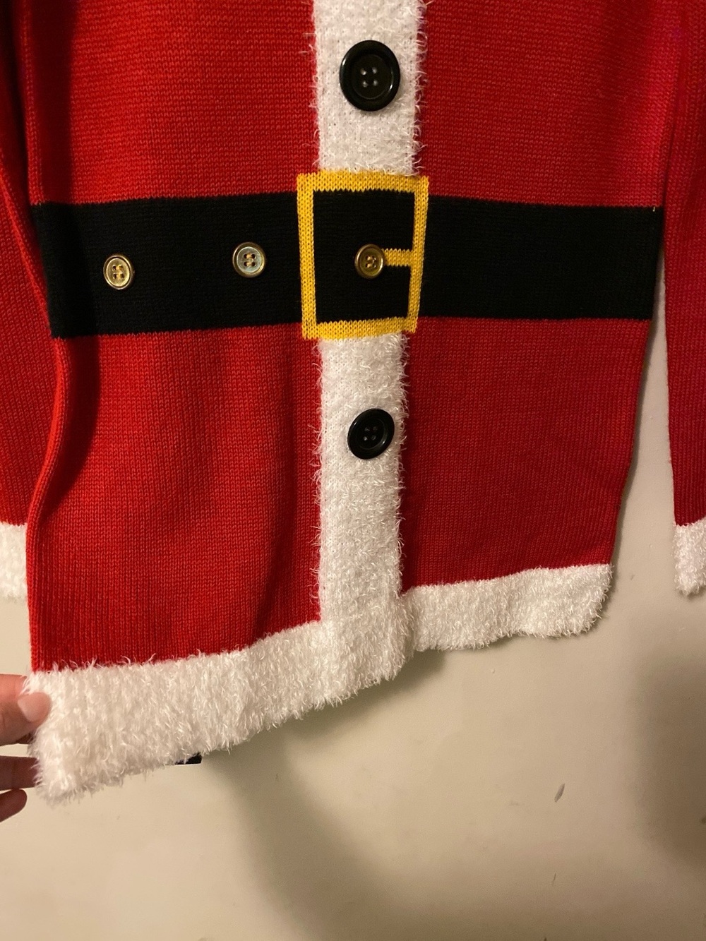 Tiara International Red V-Neck Holiday Sweater - Picture 6 of 7